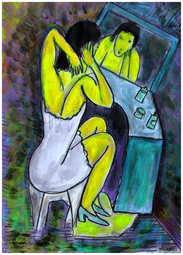 Pittura intitolato ""Hommage à Kirchner…" da Jean Mirre, Opera d'arte originale, Acrilico