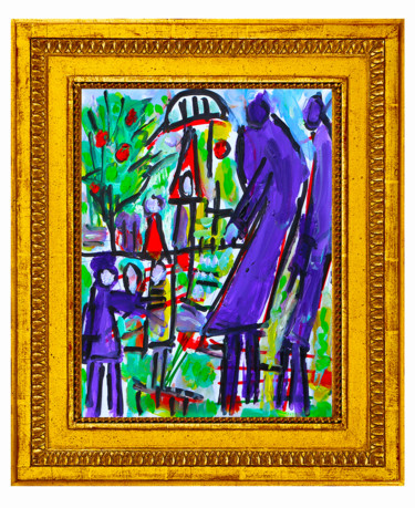 Painting titled "FAMILLE" by Jean Mirre, Original Artwork