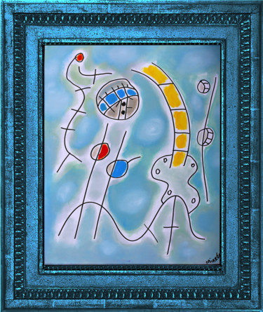 Картина под названием "HEAVENLY RIDE" - Jean Mirre, Подлинное произведение искусства, Масло