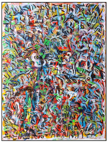 Peinture intitulée "MANUSCRIT" par Jean Mirre, Œuvre d'art originale, Huile