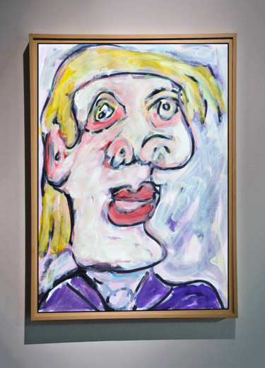 Painting titled "Guess who ? Danger!!" by Jean Mirre, Original Artwork, Oil