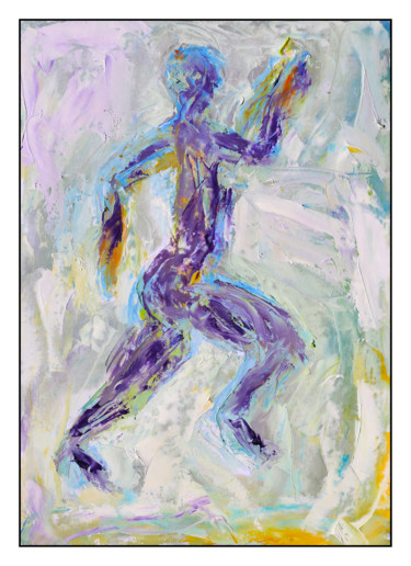 Картина под названием "SPORT ; COUREUR" - Jean Mirre, Подлинное произведение искусства, Масло