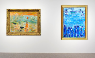 Pintura titulada "Monet et Océano Nox" por Jean Mirre, Obra de arte original, Oleo