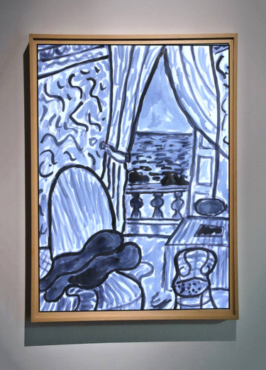 Pintura intitulada "Matisse gris" por Jean Mirre, Obras de arte originais, Tinta