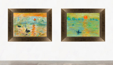 Malerei mit dem Titel "Monet,Impression,so…" von Jean Mirre, Original-Kunstwerk, Öl