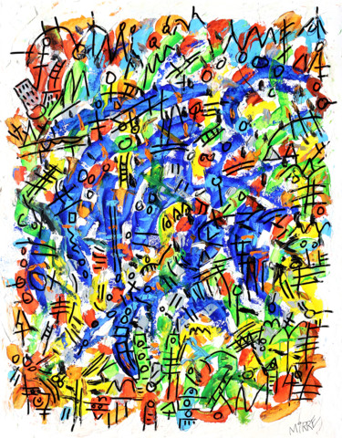 Pintura titulada "COSMOS" por Jean Mirre, Obra de arte original, Oleo