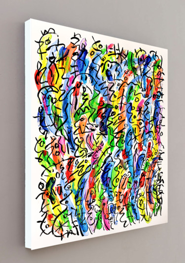 Картина под названием "JOYEUX DRILLE" - Jean Mirre, Подлинное произведение искусства, Акрил