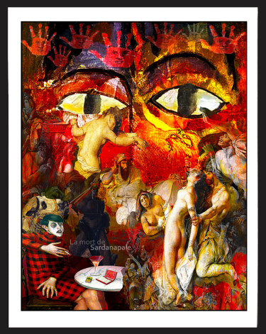 Painting titled "LA MORT DE SARDANAP…" by Jean Mirre, Original Artwork, Other