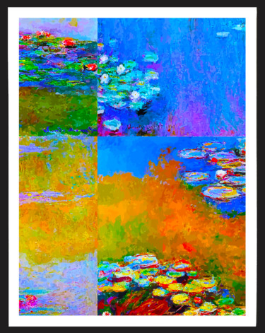 Schilderij getiteld "MONET NYMPHÉAS" door Jean Mirre, Origineel Kunstwerk, Anders