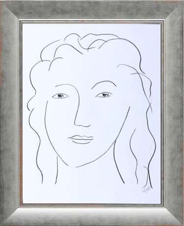 Drawing titled "MARGUERITE d'après…" by Jean Mirre, Original Artwork, Pencil