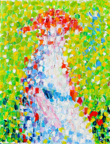 Картина под названием "LILY" - Jean Mirre, Подлинное произведение искусства, Масло