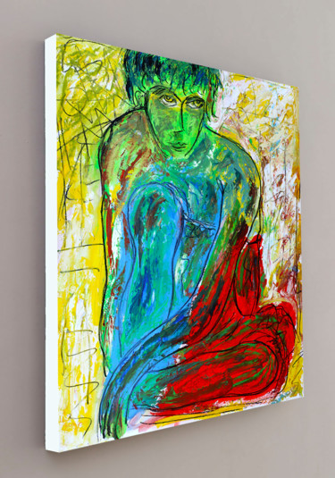 Malerei mit dem Titel "EMILY DICKINSON" von Jean Mirre, Original-Kunstwerk, Öl