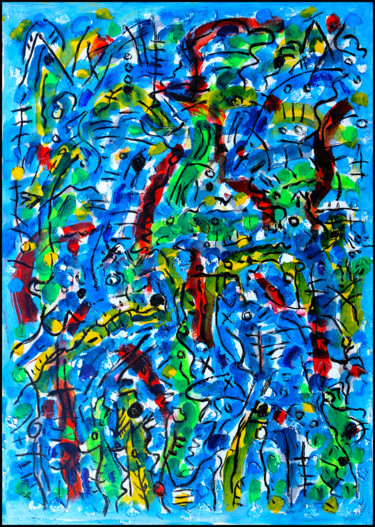 Картина под названием "PLUTON" - Jean Mirre, Подлинное произведение искусства, Масло
