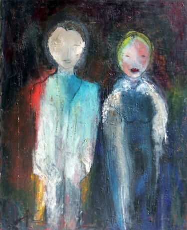 Painting titled "couple." by Jeann, Original Artwork