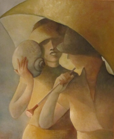 Картина под названием "Le coquillage" - Jeanne Dequesne (TONY GRAM), Подлинное произведение искусства, Масло