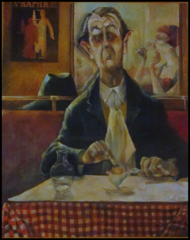 Картина под названием "La collation de Fir…" - Jeanne Dequesne (TONY GRAM), Подлинное произведение искусства, Масло