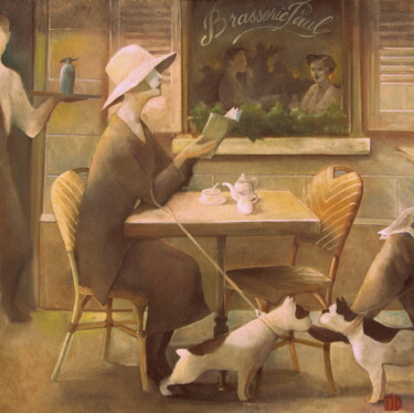 Peinture intitulée "CHEZ PAUL" par Jeanne Dequesne (TONY GRAM), Œuvre d'art originale, Huile