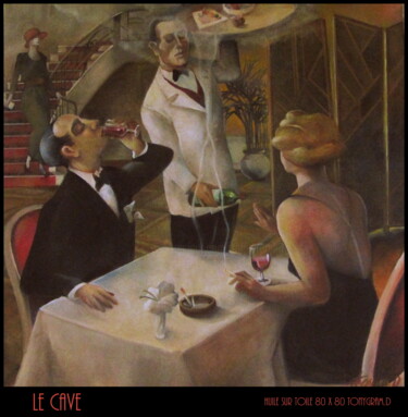 Pittura intitolato "LE CAVE" da Jeanne Dequesne (TONY GRAM), Opera d'arte originale, Olio