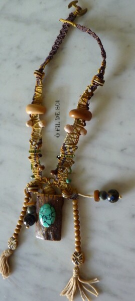 Artisanat intitulée "collier pendentif i…" par Jeanne Gabriel, Œuvre d'art originale, Colliers