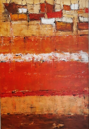 Peinture intitulée "Sur le Sable 2" par Jeanne-Marie Delbarre, Œuvre d'art originale, Acrylique Monté sur Châssis en bois