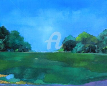 Картина под названием "LOIRE 4" - Jeanne-Marie Robic, Подлинное произведение искусства, Масло Установлен на Деревянная рама…