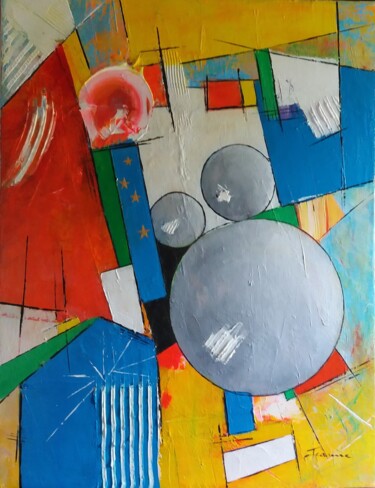 Painting titled "REF 19-20 - Jour de…" by Jeanne, Original Artwork, Acrylic Mounted on Wood Stretcher frame