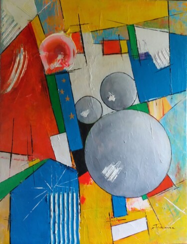REF 19-20 - Meilleurs voeux Peinture intitulée "REF 19-20 - Meilleu…" par Jeanne, Œuvre d'art originale, Acrylique Monté sur Châssis