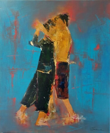 Painting titled "REF 6-24 - La danse" by Jeanne, Original Artwork, Acrylic Mounted on Wood Stretcher frame