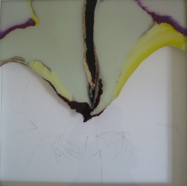 Peinture intitulée "Iris jaune" par Jeanne Figueras, Œuvre d'art originale