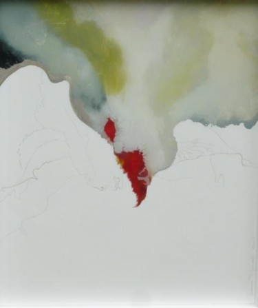Peinture intitulée "Iris bec rouge" par Jeanne Figueras, Œuvre d'art originale