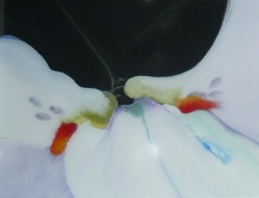 Peinture intitulée "Petit Iris blanc n°…" par Jeanne Figueras, Œuvre d'art originale