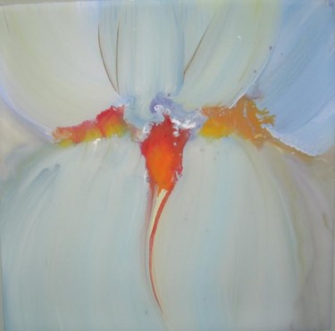 Peinture intitulée "coeur d'iris 1" par Jeanne Figueras, Œuvre d'art originale