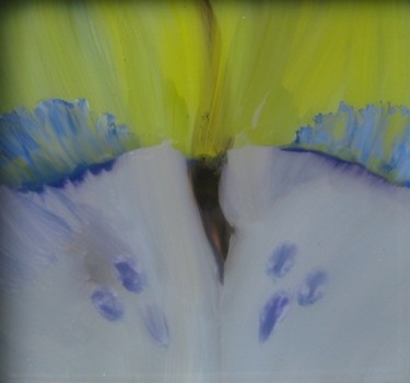 Peinture intitulée "coeur d'iris 2" par Jeanne Figueras, Œuvre d'art originale