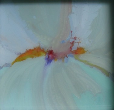Peinture intitulée "coeur d'iris 4" par Jeanne Figueras, Œuvre d'art originale