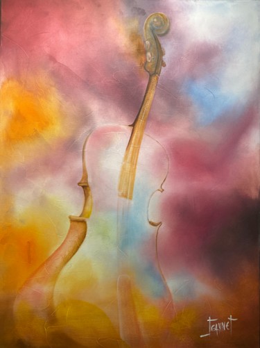 Картина под названием "Saupoudrée fragile" - Christian Jeannet, Подлинное произведение искусства, Масло Установлен на Деревя…