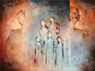 Les visiteurs du Temps Peinture intitulée "Les visiteurs du Te…" par Jeannet, Œuvre d'art originale, Huile