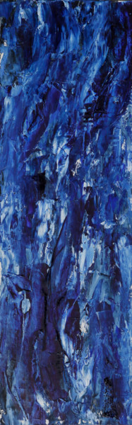 Peinture intitulée "BLEU EVASION" par Jeannette Allary, Œuvre d'art originale, Huile