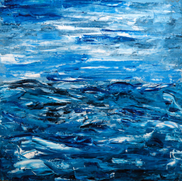 RACONTE MOI LA MER 60x60 cm ©2017 par Jeannette ALLARY