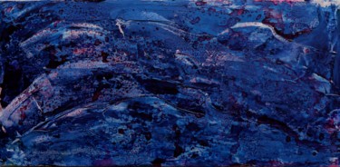 Painting titled "L'OCEAN PLEURE" by Jeannette Allary, Original Artwork, Oil