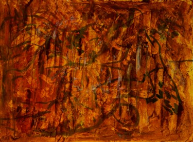 Pittura intitolato "PREHISTOIRE" da Jeannette Allary, Opera d'arte originale, Olio