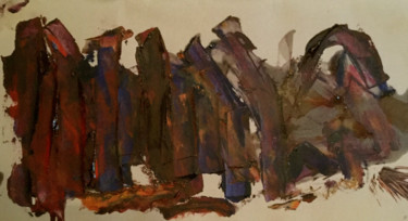 Pittura intitolato "SUR LA ROUTE" da Jeannette Allary, Opera d'arte originale, Olio
