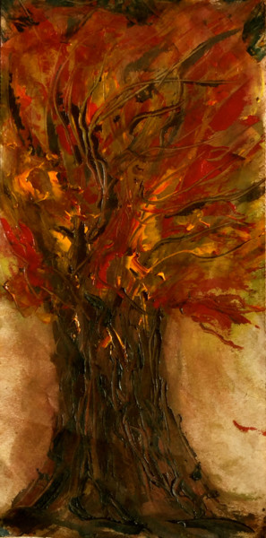 Картина под названием "IN THE WIND" - Jeannette Allary, Подлинное произведение искусства, Масло