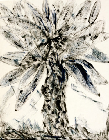Painting titled "ESPRIT D'ARBRE" by Jeannette Allary, Original Artwork, Ink Mounted on Other rigid panel