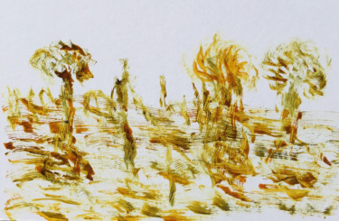 Картина под названием "DIALOGUES AU FIL DE…" - Jeannette Allary, Подлинное произведение искусства, Чернила