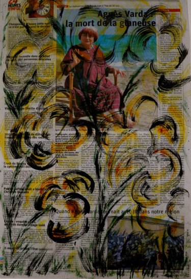 Pintura intitulada "Agnès VARDA ...EN H…" por Jeannette Allary, Obras de arte originais, Tinta