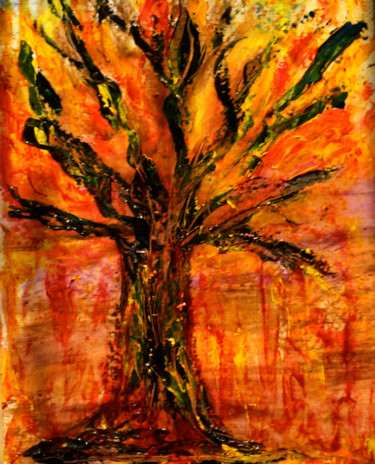 Картина под названием "AMAZONIA" - Jeannette Allary, Подлинное произведение искусства, Масло Установлен на Другая жесткая па…