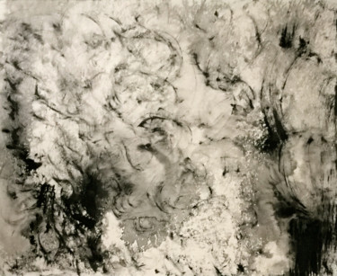 Pittura intitolato "MURMURES  ECHOS" da Jeannette Allary, Opera d'arte originale, Inchiostro Montato su Altro pannello rigido