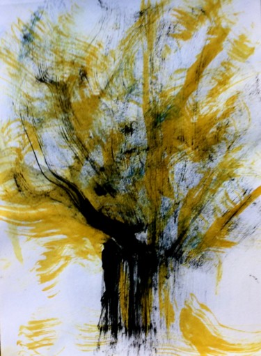 Peinture intitulée "APPARITION" par Jeannette Allary, Œuvre d'art originale, Encre