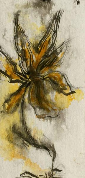 Painting titled "PETITE FLEUR      #…" by Jeannette Allary, Original Artwork, Ink