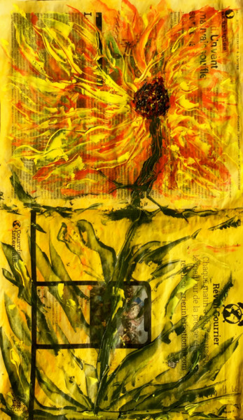 Dibujo titulada "PLEIN SOLEIL" por Jeannette Allary, Obra de arte original, Oleo